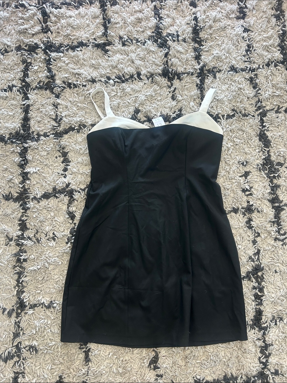 Abercrombie & Fitch Black Mini Dress with Cream Trim